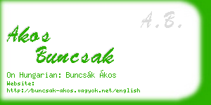 akos buncsak business card